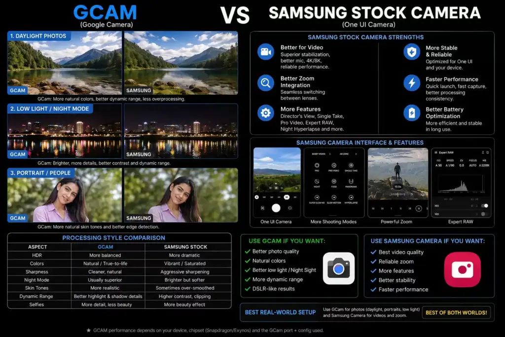 Google Camera for Samsung Galaxy A37 5 GCam vs Stock Samsung Camera